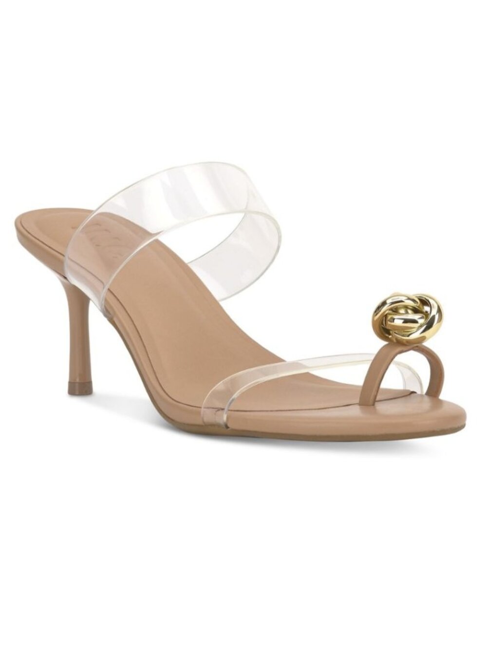 79$ INC International Concepts Embellished Vinyl Dress Sandals Size 12M US Beige
